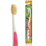 Doctor Plotka's Mouthwatchers Antimicrobial Floss Bristle Silver Toothbrush, Youth, Pink