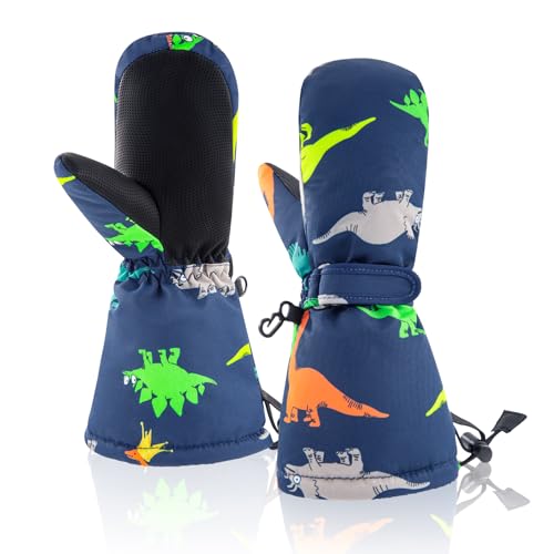 BAVST Winter Kids Waterproof Gloves for Boys Girls...