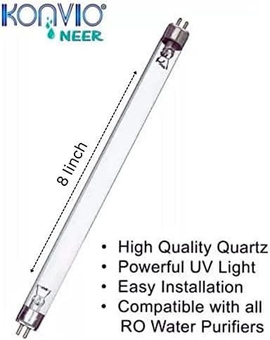 Konvio Neer 8" UV Lamp/Light of 11 W for RO Water Filter and Purifiers (Set of 4)