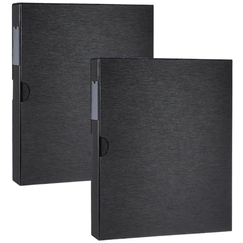 Affrolling 2 Pack Acid Free Film Protector Storage Box 3 Ring Negative Binder Preservers Portfolio Folder for Artwork Folder for 120 Film and 135 35 mm Negative