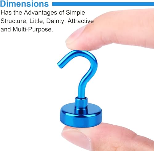 image for DIYMAG Magnetic Hooks, 30Lbs Strong Heavy Duty Cruise Magnet S-Hooks f