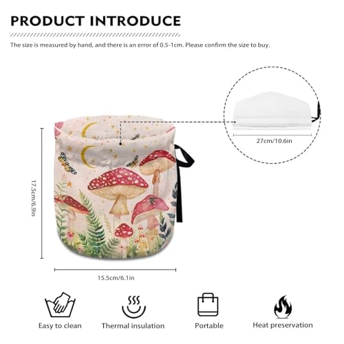 Image of Red Mushroom Tea Cozies for Teapots Tea Cosy Tea Cover Keep Warm Tea Pot Dust Cover Insulated Kettle Cover for Home Kitchen Decorative Accessories