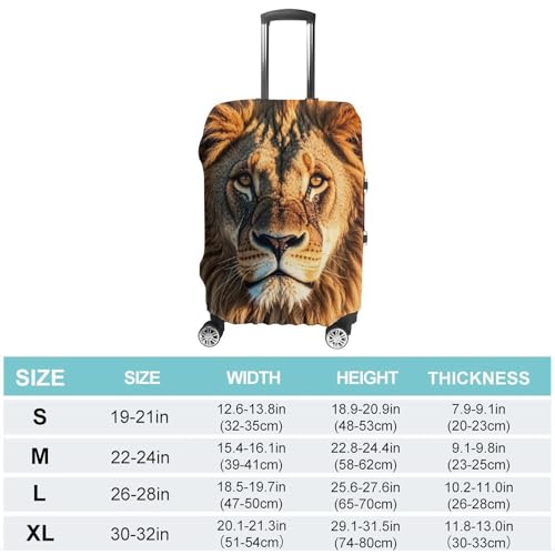 A Lion Luggage Cover Elastic Suitcase Protector Case Anti-Scratch Washable Baggage Covers Protector For Traveling, Aircraft Consignment XL2