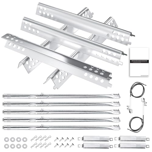 Grill Replacement Parts Kit Compatible with Char-Broil Performance 5 Burner 463347519 463347518 463243518 463275517 463373019 475 4 Burner Gas Grill Burners Heat Plates Crossover Tubes Igniters
