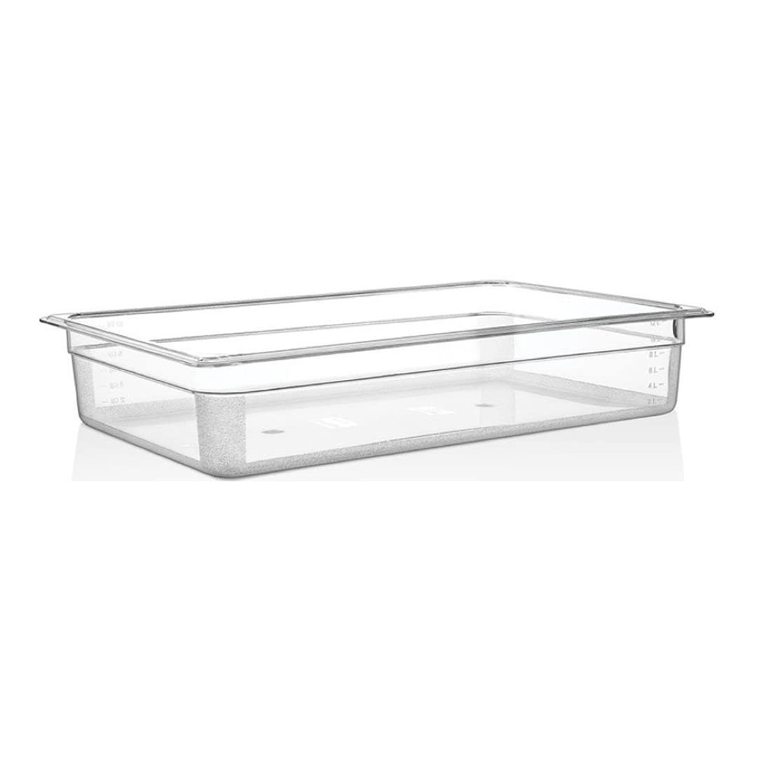 Stalwart DA-P8114 Polycarbonate Gastronorm Pan, GN1/1, Clear, 100mm Depth