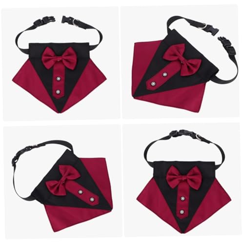 VICASKY Hundebandana mit Schleife Dreieckiges Atmungsaktives Halstuch für Hunde Verstellbar Stilvolles Hundeaccessoire für Fotoshootings Geeignet für Hunderassen Komfortabel und