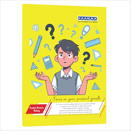 Image of KAANUKA Single Line Interleaf Notebooks | One Side Blank /Unruled And One Side Ruled Notebook | 172 Ruled & Unruled Pages | Crown /King Size Notebooks | 24 cm x 18 cm | Set of 5 Notebook