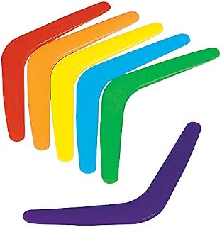 Fun Express Plastic Bright Boomerangs (4Dz/Un) - 48 Pieces - Educational and Learning