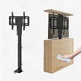 supporto tv motorizzato per TV fino a 32-70 pollici, tv lift motorizzato Altezza Regolabile 730-1730 mm, Capacità di Carico 60 kg, VESA 200×200-600×400mm, Può essere nascosto nell'armadietto (73cm)