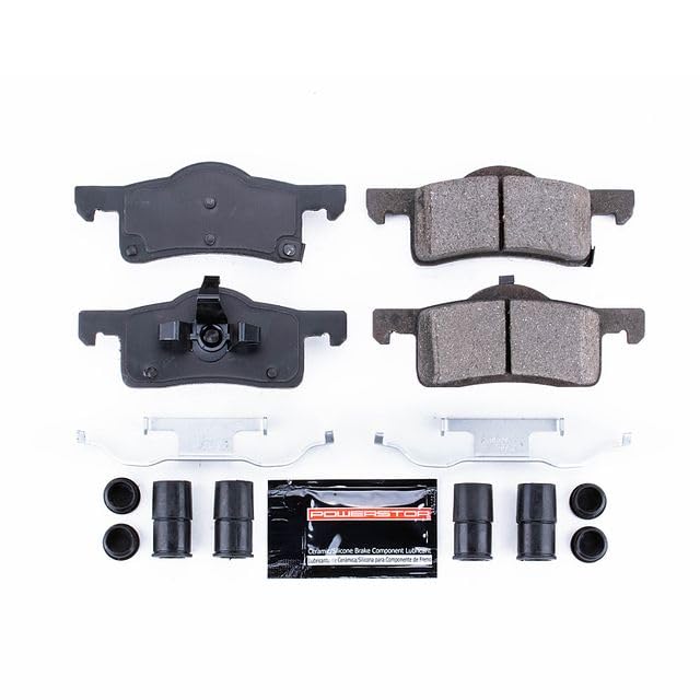 Image of PowerStop Rear Brake Pads for Ford Expedition 2003-06 | Lincoln Navigator 2003-06 - Z23 Carbon-Fiber Ceramic Brake Pads with Installation Hardware, Z23-935