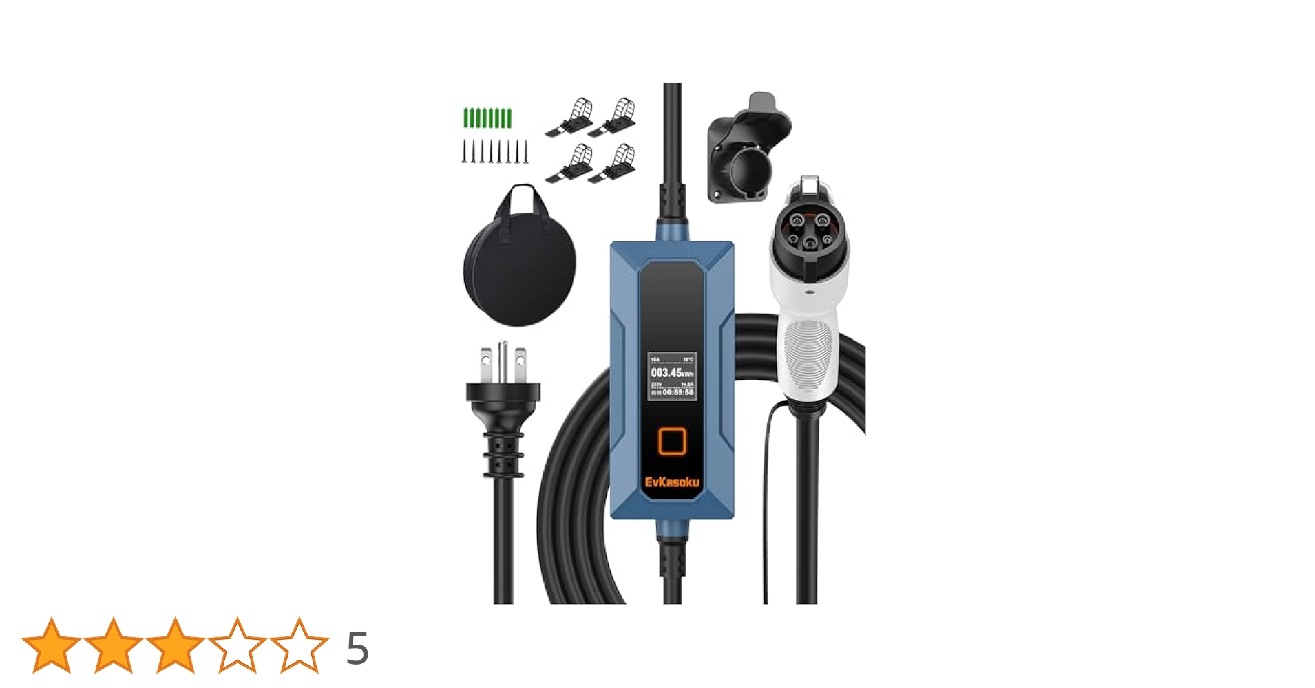 EvKasoku EV充電器 充電ケーブル、100-125V 電気自動車 71Kseip+iCL._UF894,1000_QL80_.jpg