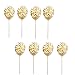 5 inch Gold Confetti Balloons Mini Clear Latex Balloons Birthday Party Cake Topper Decor, 25pc