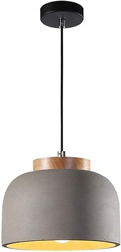 Candeleros, Luz Colgante de Tazón de Cemento de Retro Industrial, Lámpara Colgante de Techo Creativo Sólido de 1 Luz, Iluminación de Arte