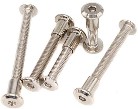 Amazon Com Binifimux 10 Set M6x20mm Rivet Countersunk Hex Socket Cap Bolts And Hex Head Barrel Nuts For Furnitures Cribs Chairs Nickel Plated Industrial Scientific