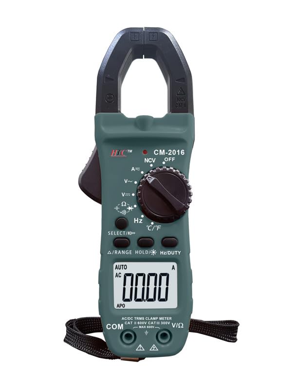 CM-2016, HTC HAZARI TECH CONNECT Digital Clamp Meter AC/DC 800A Current, AC/DC 600V Voltage, 3 5/6 Digits, 5999 Counts, 28mm Jaw, True RMS, NCV, Duty Cycle-image-0