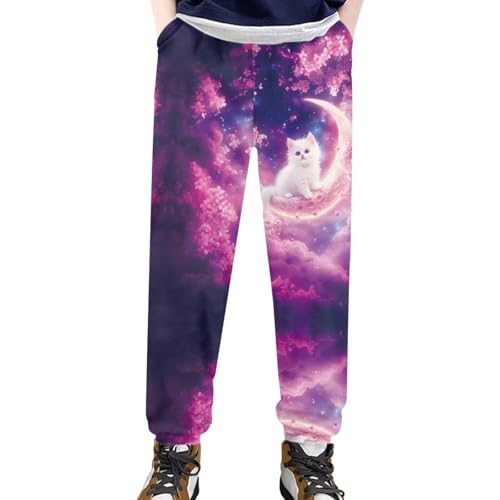 Girls Sweatpants with Pockets Elastic Waisted Soft Kids Activewear Jogger Pants 4-15 Years Old4