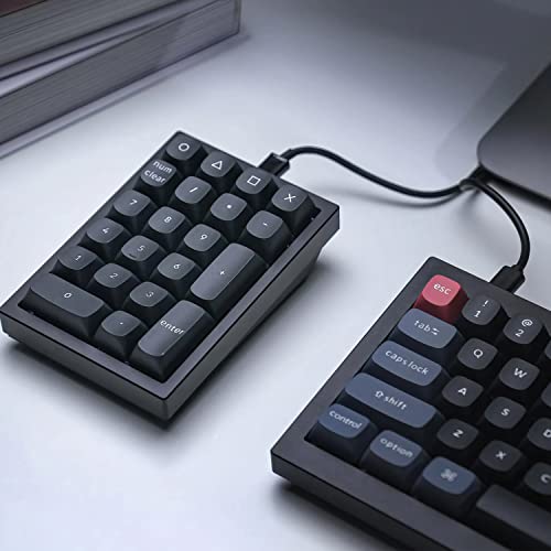 Keychron Q0 Qmk/Via Mechanical Numeric Keypad, Hot-Swappable Aluminum Frame Custom Usb Wired Number Pad With Rgb Backlit, Gateron G Pro Brown Switch For Laptop Desktop Computer Pc, Black #TOP2