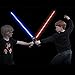 TWODNBD Light Up Saber, 2-in-1 Light Up LED 7 Colors FX Dual Saber with Sound (Motion Sensitive) for Kid, Galaxy War Fighters and Warriors, Stocking Idea, Xmas Presents - 2 Pack