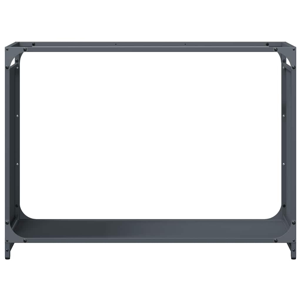 Genérico Leñero Antracita 90x28x65 cm Acero Laminado en frío,Casa y jardín,Accesorios para hornos de leña y chimeneas,Bolsas y Soportes de leña-864205