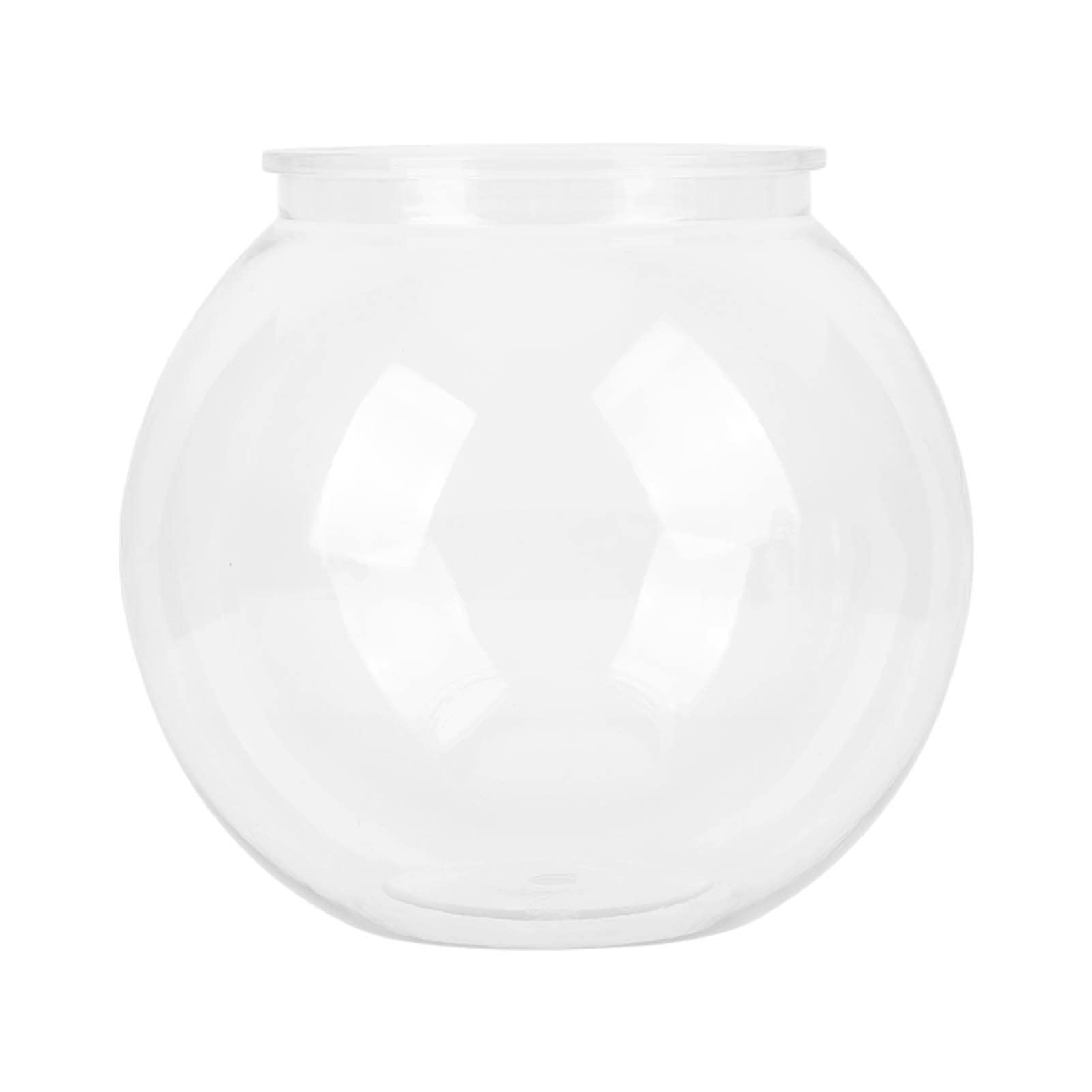 Pecera Redonda de Plástico Resistente, Estilo a Prueba de Roturas, Pecera Redonda Pequeña y Pequeña para Decoraciones de Estantería de Escritorio L Fuerte y Duradero Hecho de