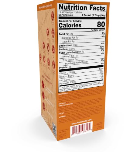 Image of Perk Energy Drink Mix (Vanilla Caramel Steamer) 10 Stick Packs, Gluten-Free | Caffeinated Healthy Coffee Alternative with Protein, 100mg of Caffeine, Soy-Free, Peanut-Free