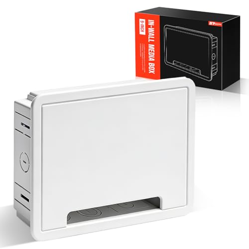 Staidkare 22,9 cm (9 Zoll) Wand-Media-Box, Einbau-TV-Ausgang und Netzwerkgehäuse, kompatibel mit Streaming-Geräten und der Samsung Connect-Einheit, WLAN-freundlich, Dual-Purpose Kabelmanagement-Kit