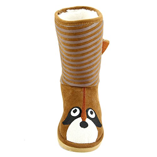 The Doll Maker Animal Faux Sheraling Boot - Brown - MF1541726A-102