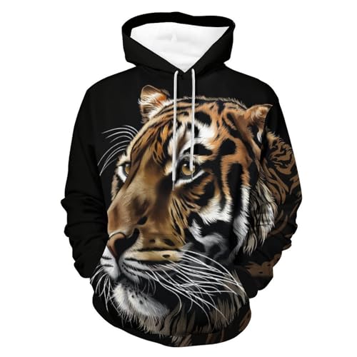 Hoodie tigre manches longues en taille S, le sweatshirt idéal pour vos sorties urbaines