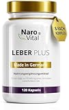 Leber Kur Mariendistel Kapseln hochdosiert - 80% Silymarin, Artischocke, Löwenzahn, Curcuma, Desmodium und Cholin für die Leber Testsieger - 8-Fach Komplex