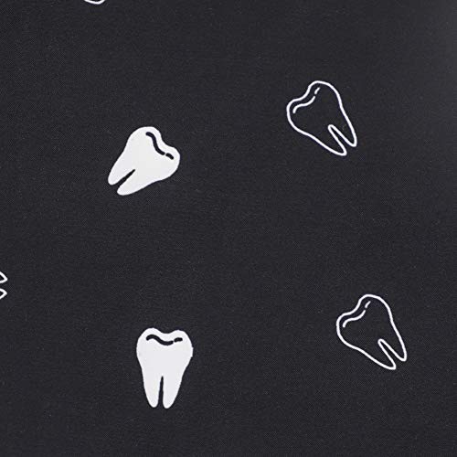 Chuangli Cute Printed Working Cap With Sweatband Adjustable Tie Back Hats For Women/Men (01 A Black Tooth) #TOP5