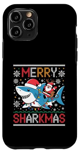 Merry Sharkmas AO[Z[^[ T^ CfBO V[N Cgt X}zP[X iPhone 11 Pro p