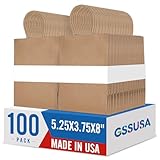 GSSUSA 100pcs Brown Kraft Paper Bags 5.25
