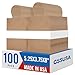 GSSUSA 100pcs Brown Kraft Paper Bags 5.25" x 3.75" x 8",Handled, Shopping, Gift, Merchandise, Carry, Retail,Party Bags (Brown)