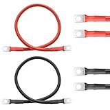 terminal de ojo para cable de bateria ✅CABLE DE BATERÍA DE ALTA CALIDAD: El Cables de Batería del automóvil es una combinación de alambre de cobre puro y terminales de cobre niquelado para una máxima transferencia de energía con excelente resistencia a la corrosión y oxidación.