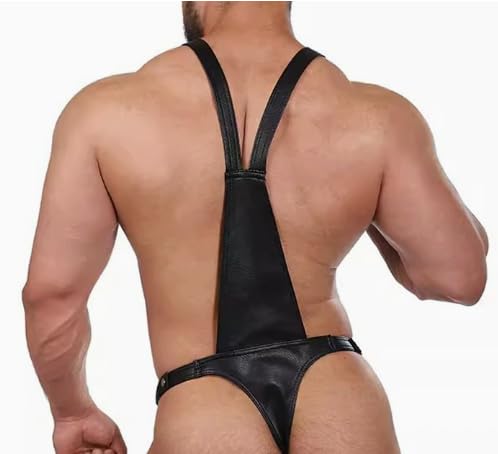 Men's Sexy Chastity Belt Tough Guy Thong Adjustable PU Leather Shoulder Belt Male Breathable Lingerie Thong Harness Chest Belt Bodysuit Sex Toys Fetish Cosplay Nightclub Bar Party3