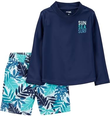 Simple Joys by Carter's Baby Boys' Swimsuit Trunk and Rashguard Set