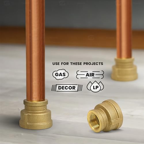Image of Everflow Supplies BRRC2004-NL 2 X 1-1 /2-Inch Brass Reducing Coupling