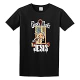 Do not bleach Men\'s Punk Rock Jesus Cotton T Shirt Black L