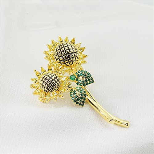 Broche tournesol jaune pour pull en maille et vestes de mi-saison - 4