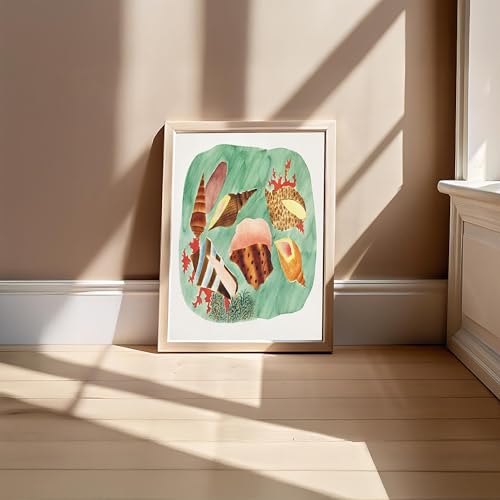 Image of BLINKART Abstract Art Aesthetic Modern Art Walls With Frame | Natural Wood Texture | Living Room Bedroom Office Wall Decoration | Poster Home Decor Frames Wall Bedroom | 12x8 Inches (D358)