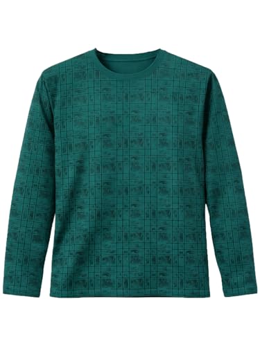 Image of RodZen Oversized | Loose Fit |Full Sleeves Cotton Loopnet Round Neck T-Shirt for Womens /Girls
