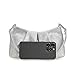 CHARMING TAILOR Women Clutch Bag Dressy Formal Handbag Pleated PU Clutch Purse for Cocktail Prom Wedding Party (Silver)