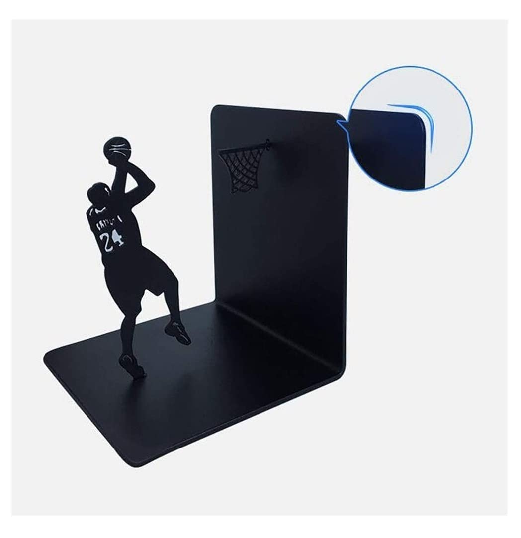 Podpórka Książek Kreatywna Książka Kończy Się Koszykówką Bookends Regał Metalowy Stojak Na Książki W Stylu Vintage Dekoracyjny Do Biura