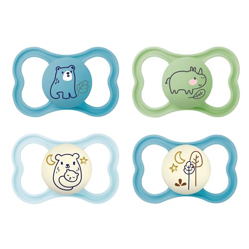 MAM Air Day & Night Baby Pacifier, for Sensitive Skin, Glows in T...