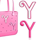 AOIFES 2Pcs Lettering Charms For Bogg Bag, 3D Alphabet Printed Decorative Accessories Charm For Bogg Bag, Insert Personalizing Alphabet Decorative Charm Compatible With Handbag Beach Tote Bag