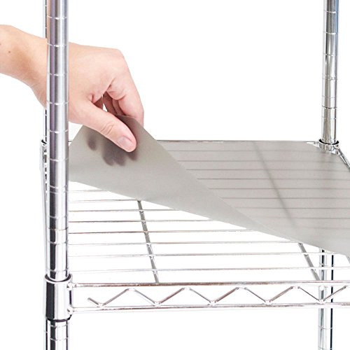 Seville Classics 2 Individual Smoke Gray Fitted Shelf Liners, Designed to Fit 18"