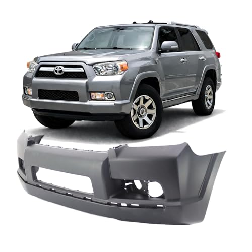 Image of FitParts Compatible with Toyota 4Runner 2010-2013 Front Bumper Cover | Primed, Chrome Finish, With Chrome Trim, Ready to Paint, OEM 5211935909, TO1000364