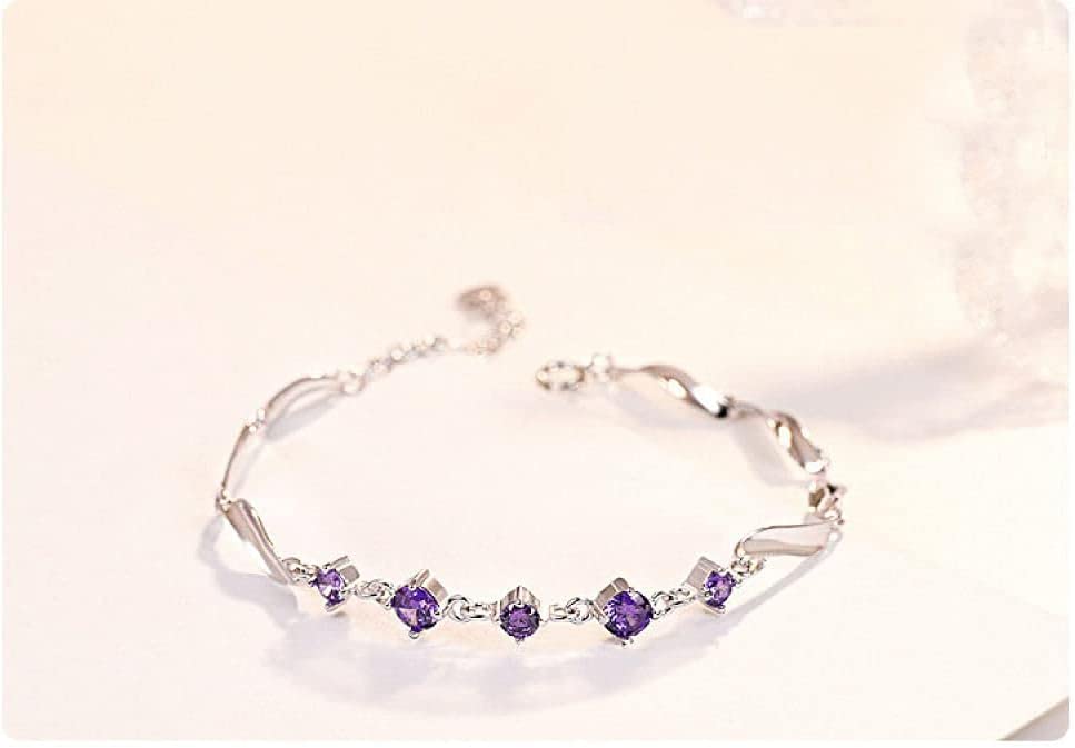 Bracelet en Argent Sterling 925 avec améthyste fine, un bijou d'exception