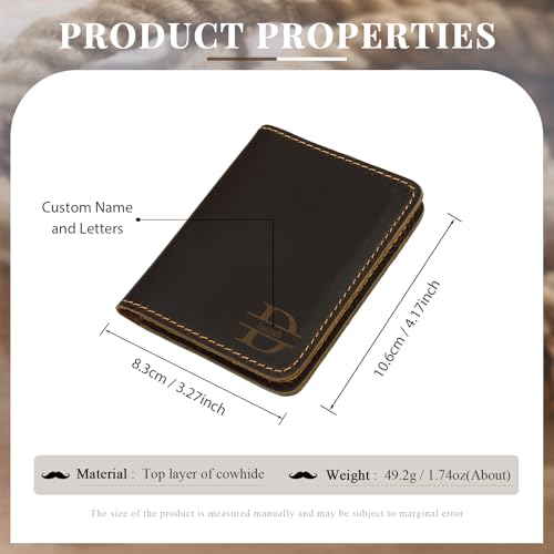 Personalized Men's Wallet with Name and Initial: Custom Wallet Ideal Gift for Dad Husband Grandpa Boyfriend - Birthday Christmas Wedding2