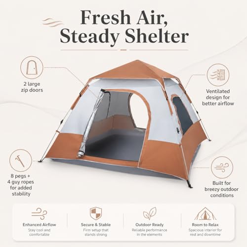 Carpa Familiar Instantánea para 4 Personas Impermeable miniatura 4